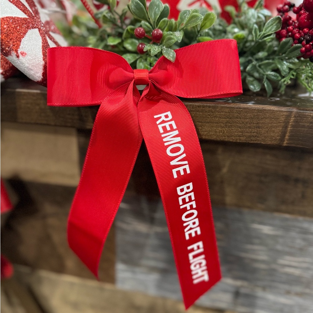 Glitter Remove Before Flight Hair Bow